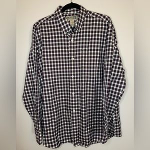 Duluth Trading Plaid Long Sleeve Button Up Size Large
